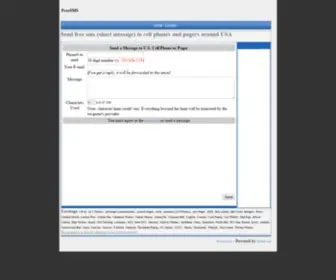 Freesmstous.com(Send free sms msg to usa) Screenshot