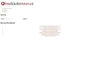 Freesolutionmanual.com(Solution Manual Finder) Screenshot