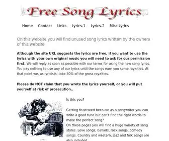 Freesonglyrics.co.uk(Free Song Lyrics) Screenshot