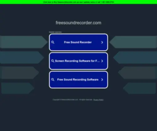 Freesoundrecorder.com(The Leading Sound Recorder Site on the Net) Screenshot
