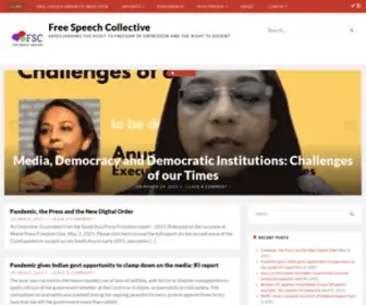 Freespeechcollective.in(Safeguarding the right to freedom of expression and the right to dissent) Screenshot