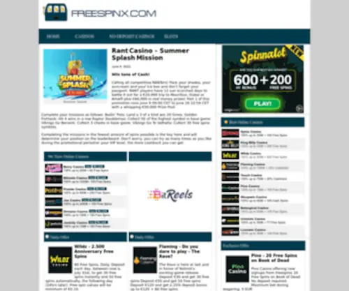 Freespinx.com Screenshot