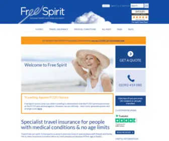 Freespirittravelinsurance.com(Freespirittravelinsurance) Screenshot