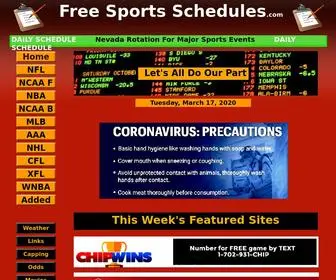 Freesportsschedules.com(Freesportsschedules) Screenshot