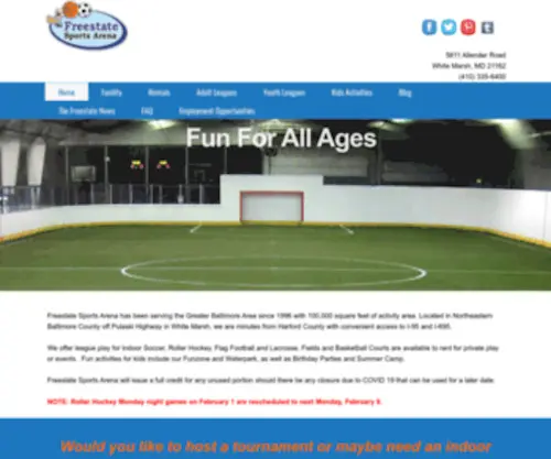 Freestatesports.com(Freestate Sports Arena) Screenshot