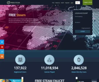 Freesteam.io(Free Steam faucet) Screenshot