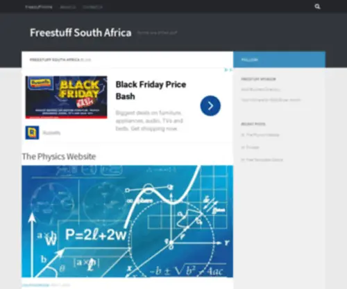 Freestuff.co.za(# 1 Free Stuff Site in South Africa for Freebies) Screenshot