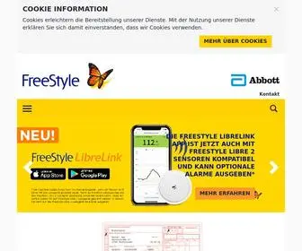Freestyle.de(Informationen rund um sensorbasierte kontinuierliche Glukosemessung (CGM)) Screenshot