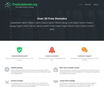 FreesubDomain.org(Free Subdomain) Screenshot