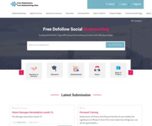 Freesubmissions.xyz(Free Social Bookmarking Sites List) Screenshot