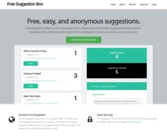 Freesuggestionbox.com(Free Suggestion box) Screenshot