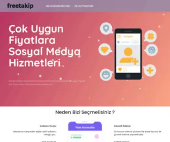 Freetakip.com(Uygun Fiyata Kaliteli Sosyla Medya Paketleri) Screenshot