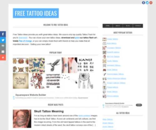 Freetattooideas.net(Free Tattoo Ideas) Screenshot