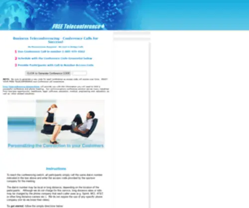 Freeteleconference.com(Free Teleconference Call Service and Free Conference Calls Resource for Meetings) Screenshot