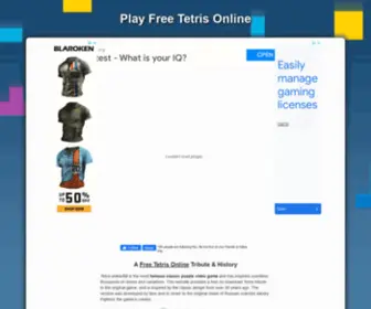 Freetetriswebsite.com(Play Free Tetris Online) Screenshot