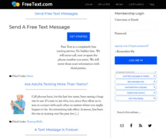 Freetext.com(Send a Free Text Message) Screenshot