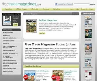 Freetrademagazines.com(Free Trade Magazines Subscriptions) Screenshot