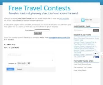 Freetravelcontests.com(Freetravelcontests) Screenshot