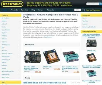 Freetronics.com.au(Parts & Kits for Arduino Online) Screenshot