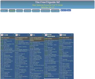 Freetvguide.co.nz(FreeTVguide New Zealand Free to Air Program Listings) Screenshot