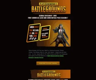 Freeuccashpubgmobile.com(Unlimited Free UC Cash & Royal Pass Season 7 for Pubg Mobile) Screenshot