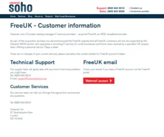 Freeuk.net(Customer information) Screenshot