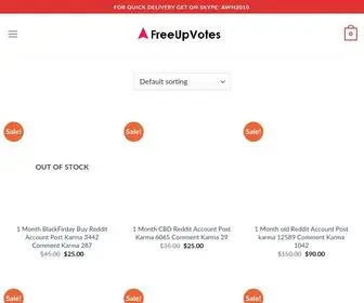 FreeupVotes.com(Buy Reddit Accounts) Screenshot