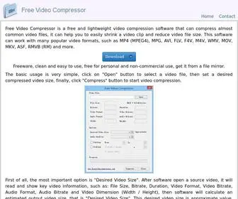 Freevideocompressor.com(Free Video Compressor) Screenshot