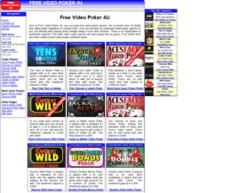 Freevideopoker4U.com(Aces and Faces) Screenshot