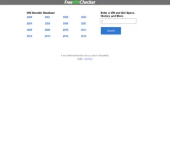 Freevinchecker.com(VIN Decoder Database) Screenshot