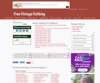 Freevintageknitting.com(Popular Knitting Pattern Categories) Screenshot