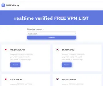 FreeVPN.gg(Free vpn list) Screenshot