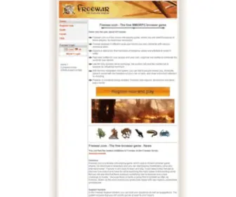 Freewar.com(Browser game) Screenshot