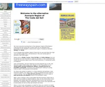 Freewayspain.com(Guide to the alternative Axarquia Region of the Costa del Sol) Screenshot