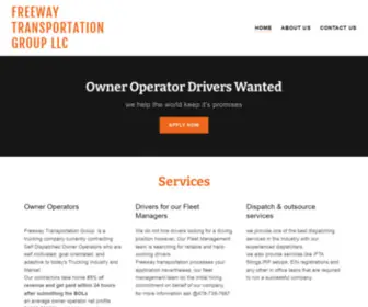 Freewaytransportationgroup.com(Trucking company) Screenshot