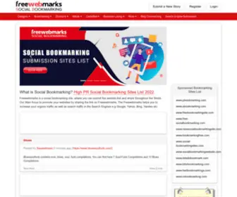 Freewebmarks.com(Best Social Bookmarking Sites 2021) Screenshot