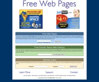 Freewebpages.org(Free Web Pages) Screenshot