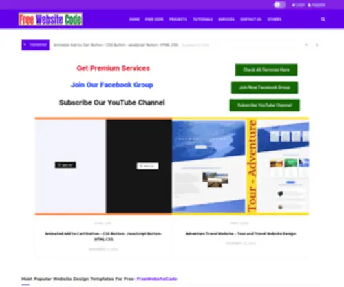 Freewebsitecode.com(Get Free HTML CSS Website Design Project Source Code download) Screenshot
