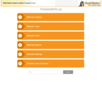 Freewebsiteinfo.org(Website Worth Calculator And Web Information) Screenshot