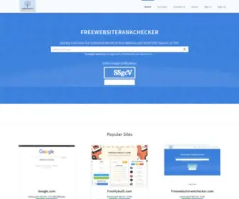 Freewebsiterankchecker.com(Estimate any website worth on single Click) Screenshot