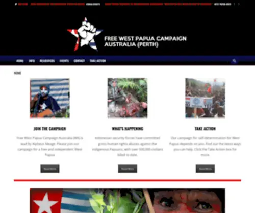 Freewestpapuaperth.org(Free West Papua Campaign Australia (WA)) Screenshot