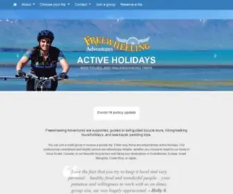 Freewheeling.ca(Guided and self guided cycling) Screenshot