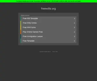 Freewills.org(Freewills) Screenshot