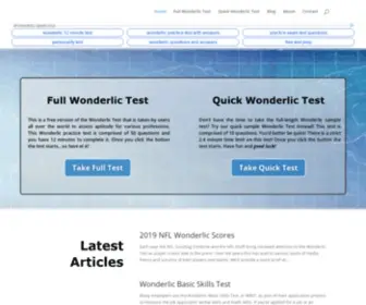 Freewonderlictest.com(Wonderlic Test) Screenshot