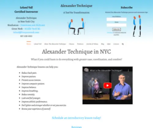 Freeyourneck.com(Alexander Technique Classes in New York) Screenshot
