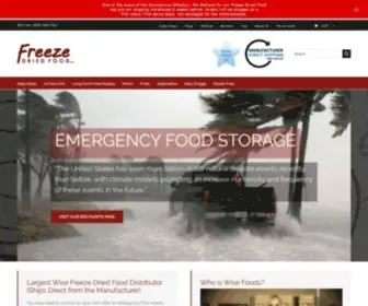 Freezedriedfood.com(Wise Freeze Dried Food & Emergency Food Storage) Screenshot