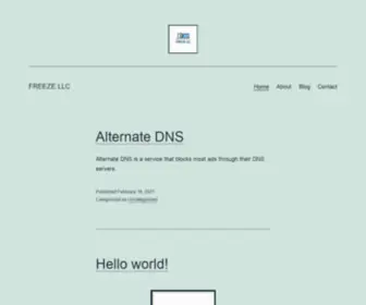 Freezellc.com(Freeze LLC) Screenshot