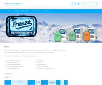 Freezeref.com(Refrigerant Gas Suppliers in Sharjah) Screenshot