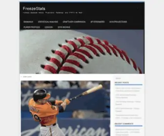 Freezestats.com(Fantasy Baseball Advice) Screenshot