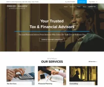 Freezesulkov.com(CPA & Financial Advising) Screenshot